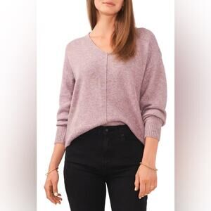 5/$30 Vintage Havana Purple V-Neck Sweater Cozy Knit